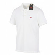 LEVI'S Standard Fit Men Polos S White Cotton Tricot Short Sleeved