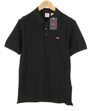 LEVI'S Standard Fit Men Polos S Black Cotton Tricot Short Sleeved