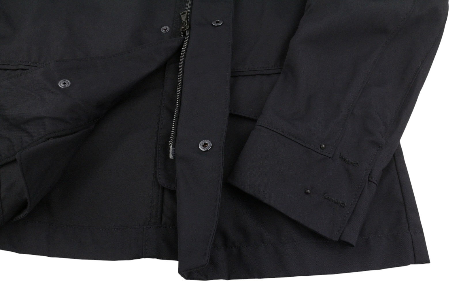 RICHMOND Women Jacket UK16 L Black Patch Pockets High Neck Full Zip Lightweight