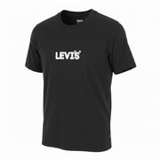 LEVI'S Relaxed Men T-Shirt XS Black Tricot Crew Neck Short Sleeve