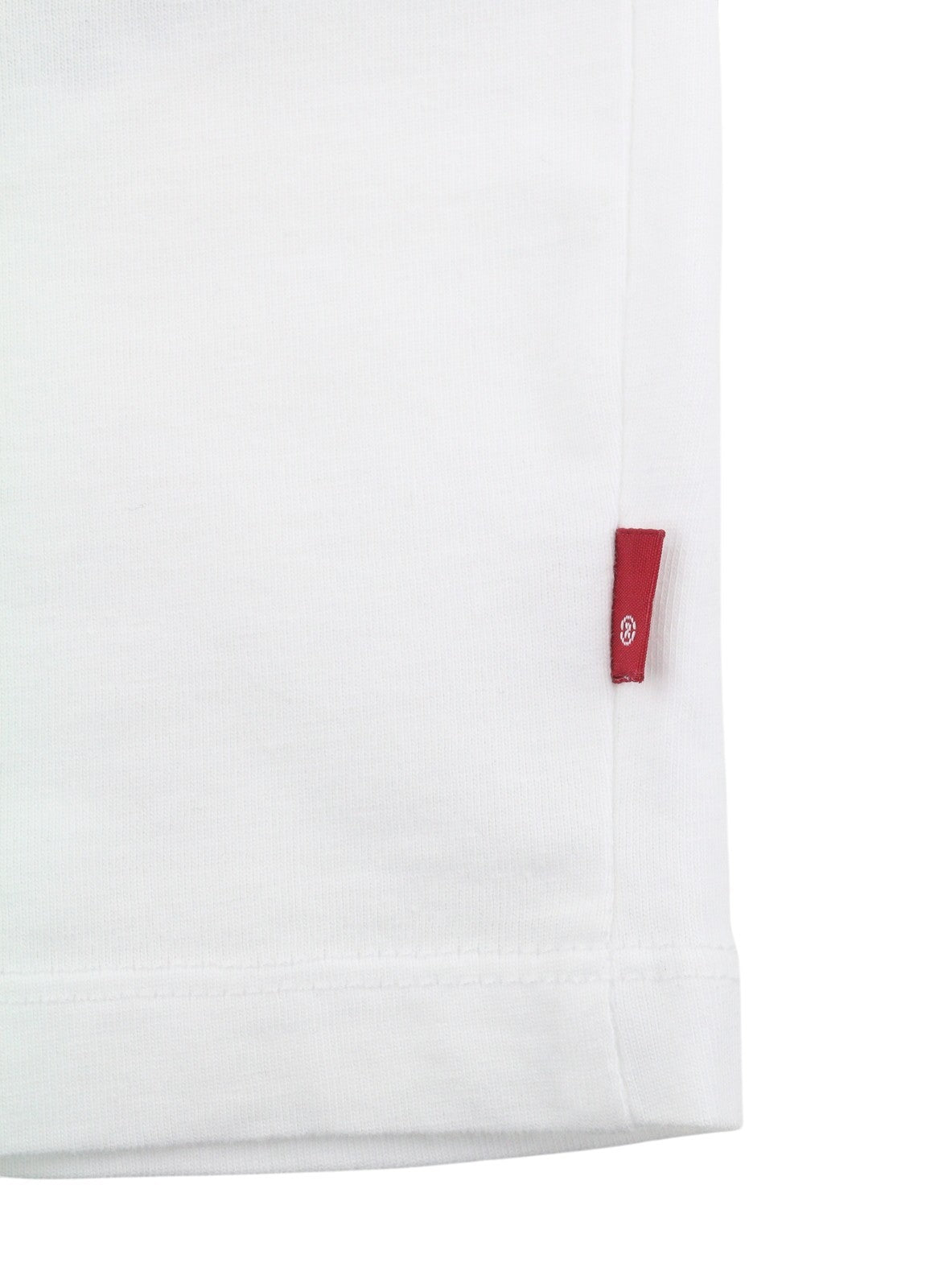 LEVI'S Standard Men T-Shirt M White Tricot Cotton Crew Neck Short Sleeved