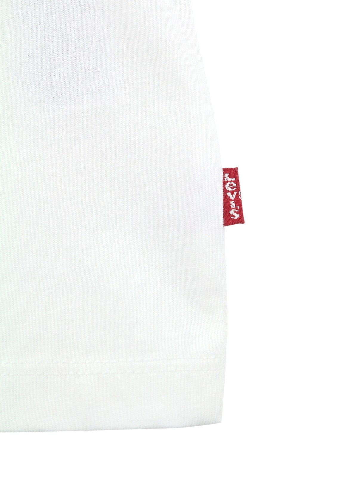 LEVI'S Standard Men T-Shirt M White Tricot Cotton Crew Neck Short Sleeve