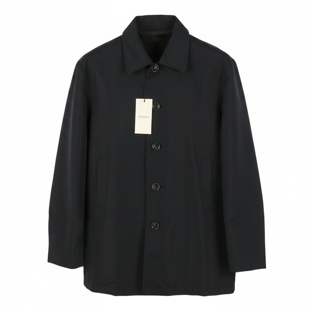 JOHN RICHMOND Women Jacket UK20 XL Black Silk Blend Spread Button Up Lightweight