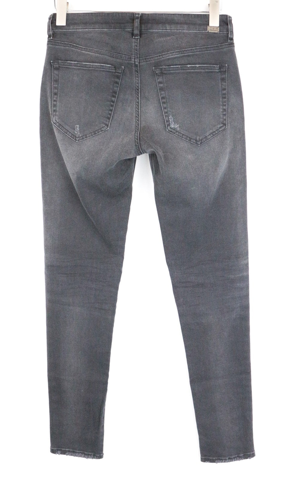 DIESEL Slandy 069GI Women Jeans W30/L32 Grey Slim Skinny Distressed Aged Look