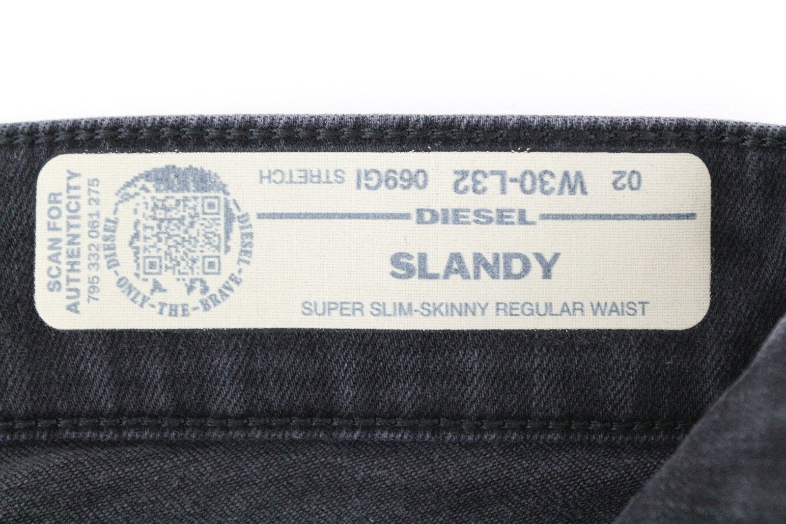 DIESEL Slandy 069GI Women Jeans W30/L32 Grey Slim Skinny Distressed Aged Look