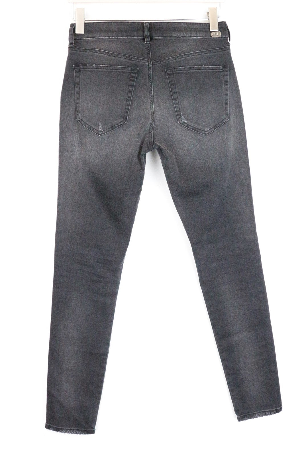 DIESEL Slandy 069GI Women Jeans W30/L32 Slim Skinny Distressed Denim Grey