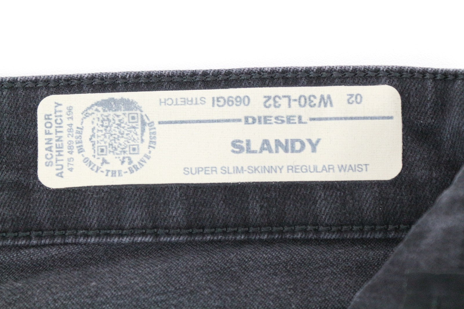 DIESEL Slandy 069GI Women Jeans W30/L32 Slim Skinny Distressed Denim Grey