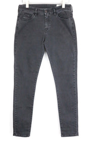 DIESEL Slandy 0680I Women Jeans W32/L32 Slim Skinny Black Stone Washed Denim