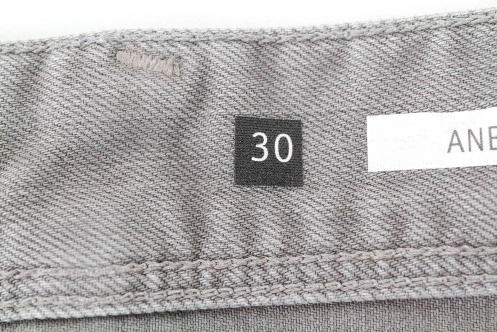 REPLAY Anbass Men Jeans W29/L32 Zip-Fly Stretch Denim Slim Fit Light Grey