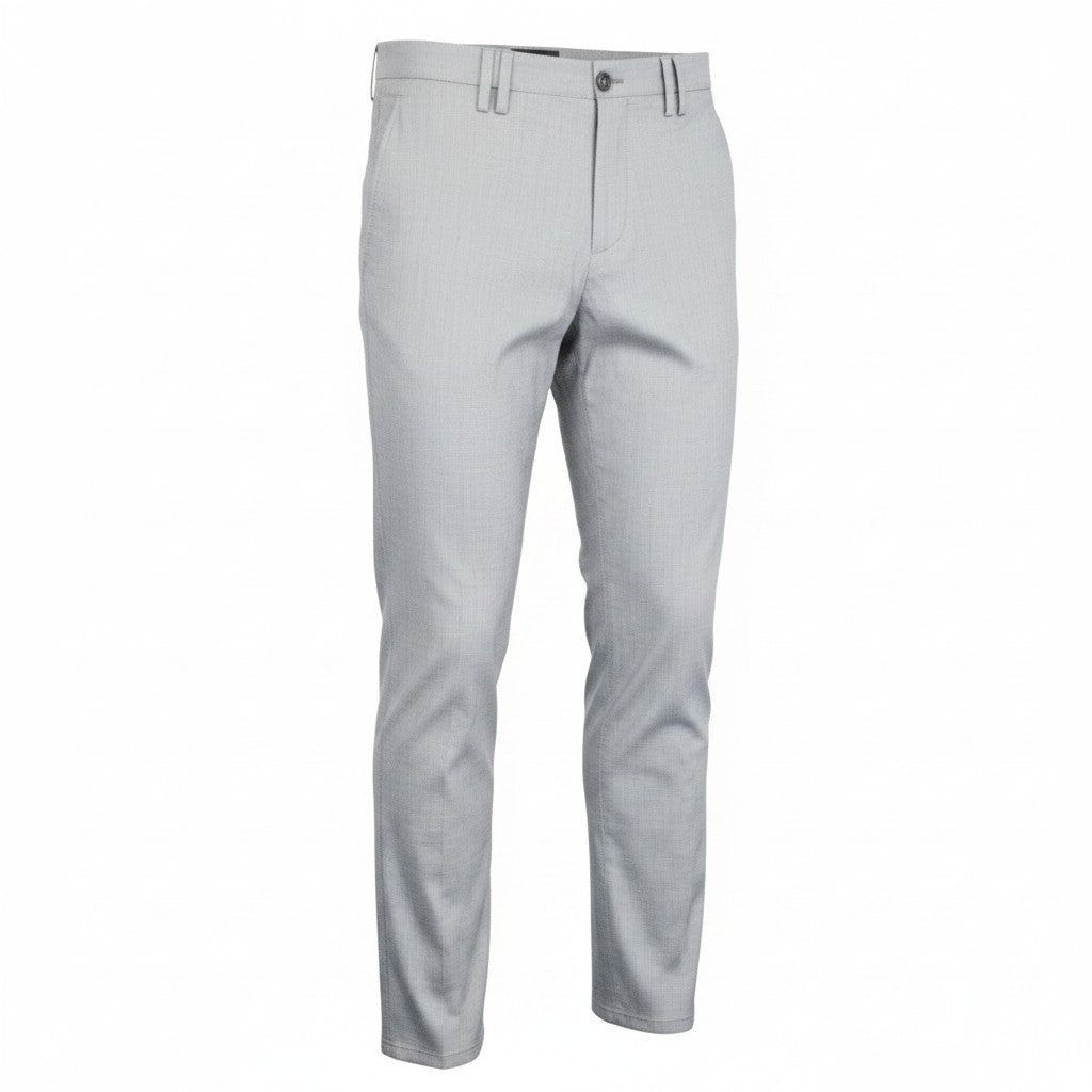 RICHMOND Men Trousers 48 Grey Zip-Fly Plain Chino Styled Classic Pocketed