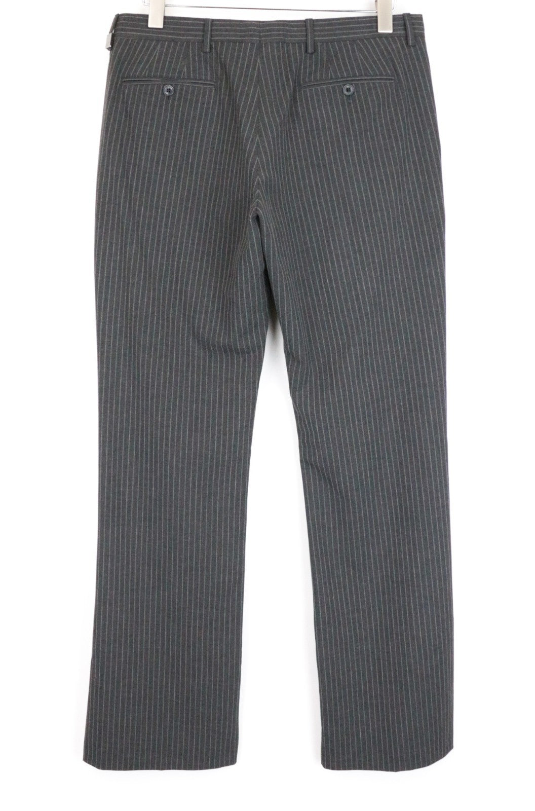 RICHMOND X Men Trousers 48 Striped Grey Zip-Fly Chino Styled Classic Pocketed