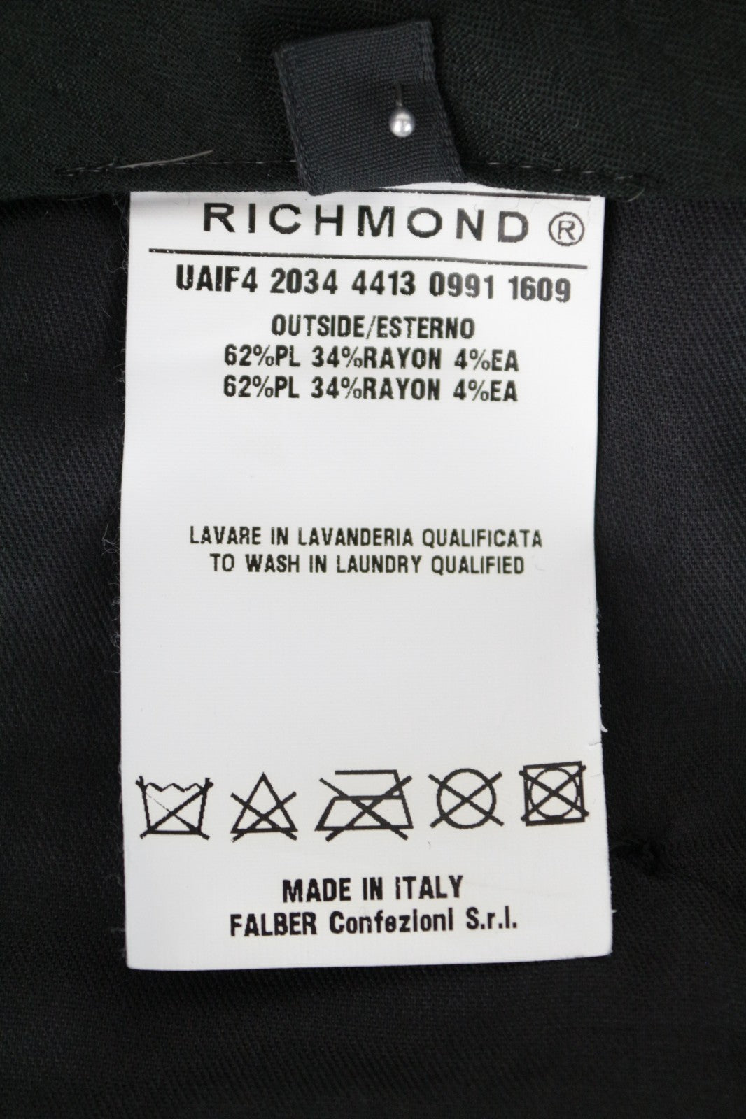 RICHMOND X Men Trousers 48 Striped Grey Zip-Fly Chino Styled Classic Pocketed