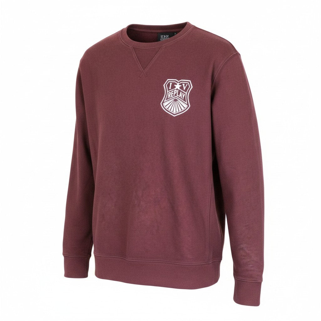 Burgunderrotes Jersey-Sweatshirt