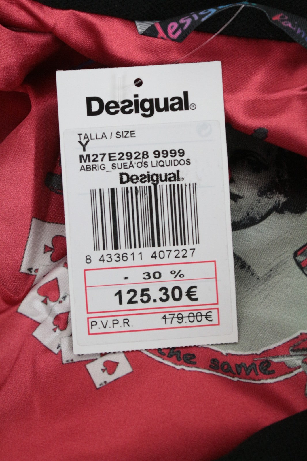 DESIGUAL Chaq Suenos Liquidos Women Coat ~36 Mid-Length Ombre Styled Collared