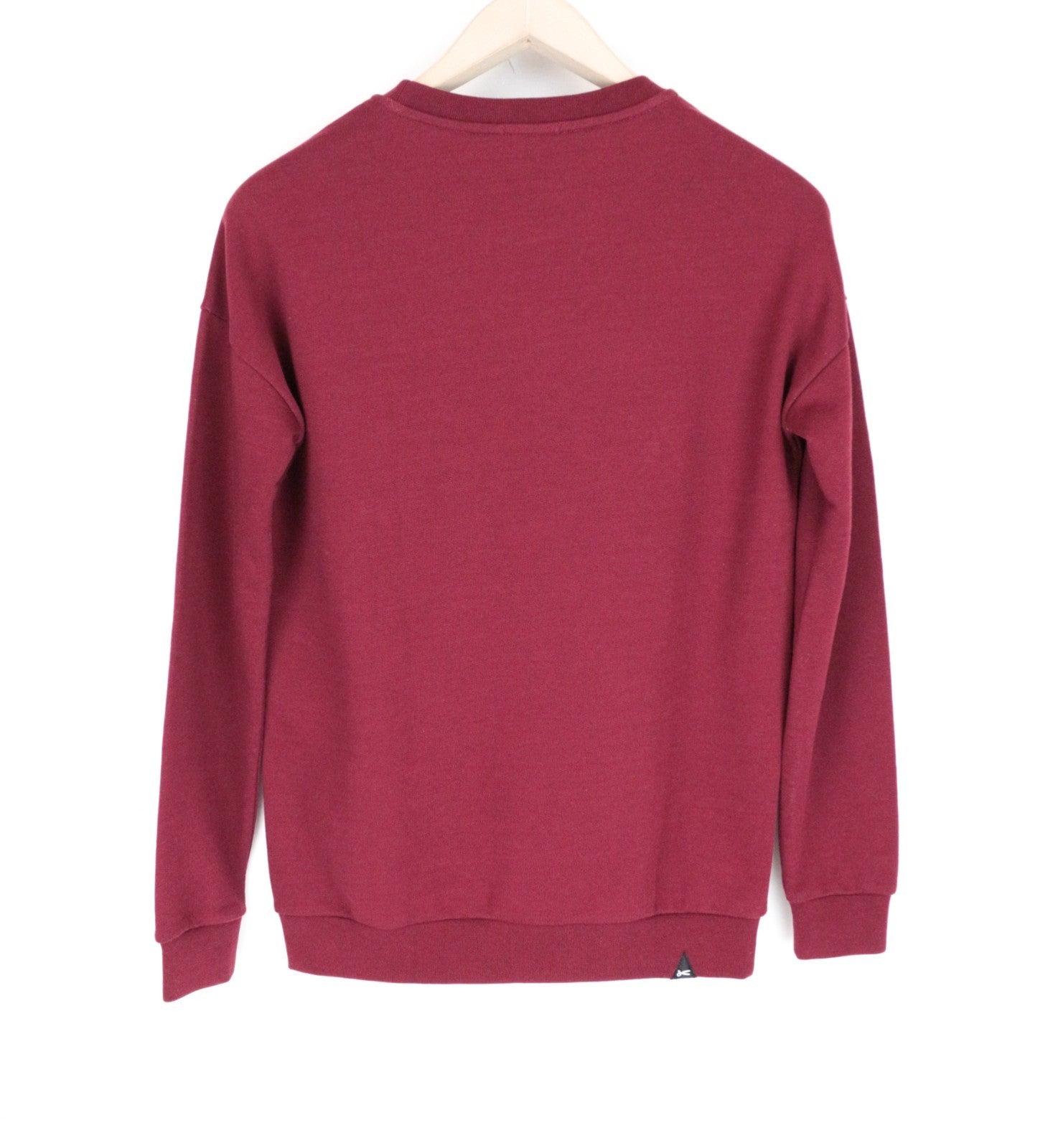 DENHAM Hummingbird Women Sweatshirt 2XS Long Sleeved Crew Embroidered Burgundy