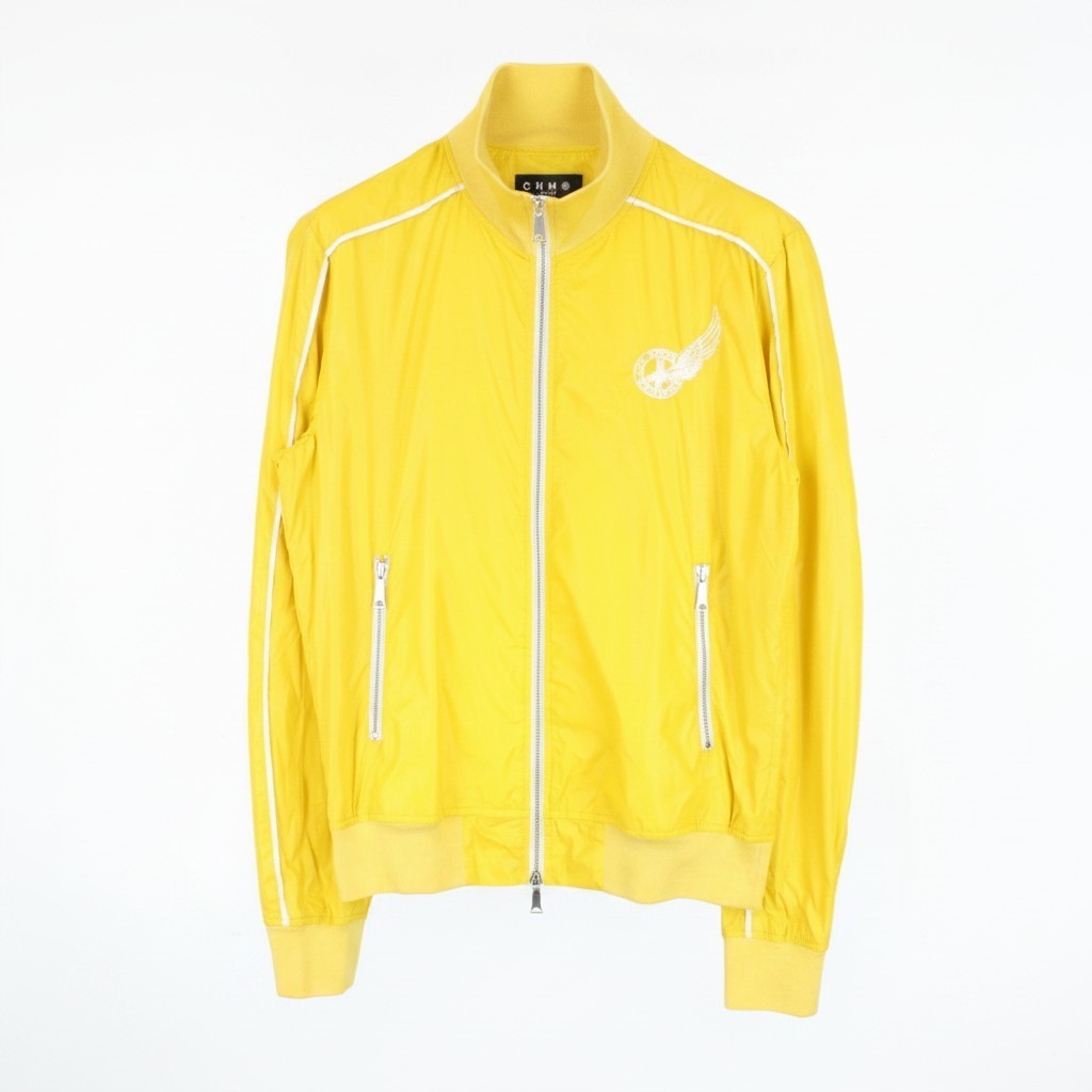 RICHMOND Denim Men Jacket 48 Bright Yellow Zip-Up Nylon Sport Style Casual
