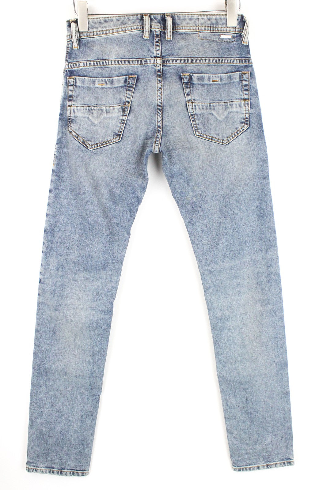 DIESEL Thommer 084UX Men Jeans W27/L32 Stained Zip-Fly Stone Washed Boys Skinny