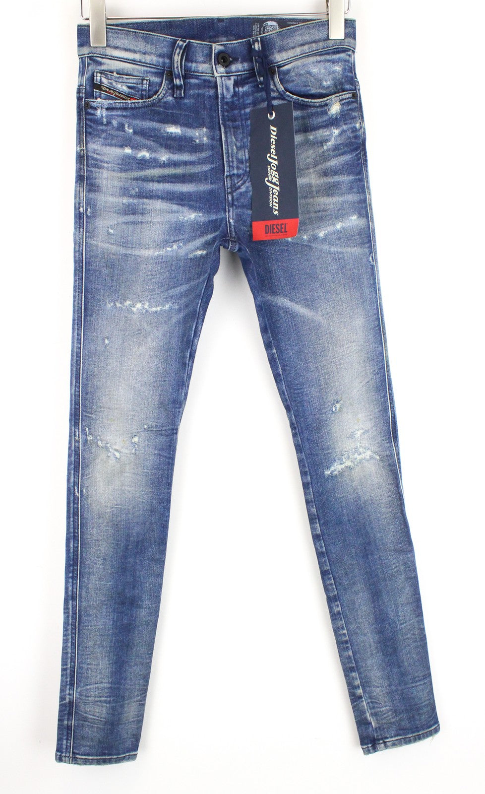 DIESEL D-Reeft-T 0870O Men Jeans W26 Stained Sweat Jogg Skinny Boys Distressed