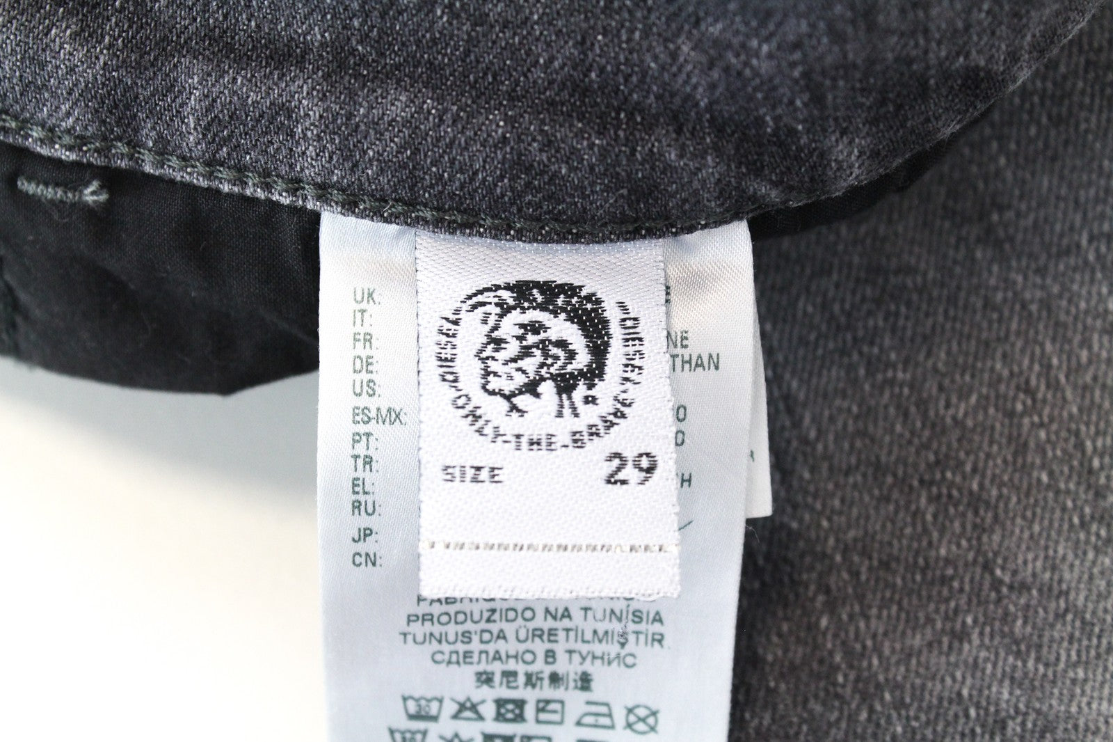 DIESEL D-Eetar 0890F Men Jeans W29/L30 Grey Stretch Tapered Distressed Faded-