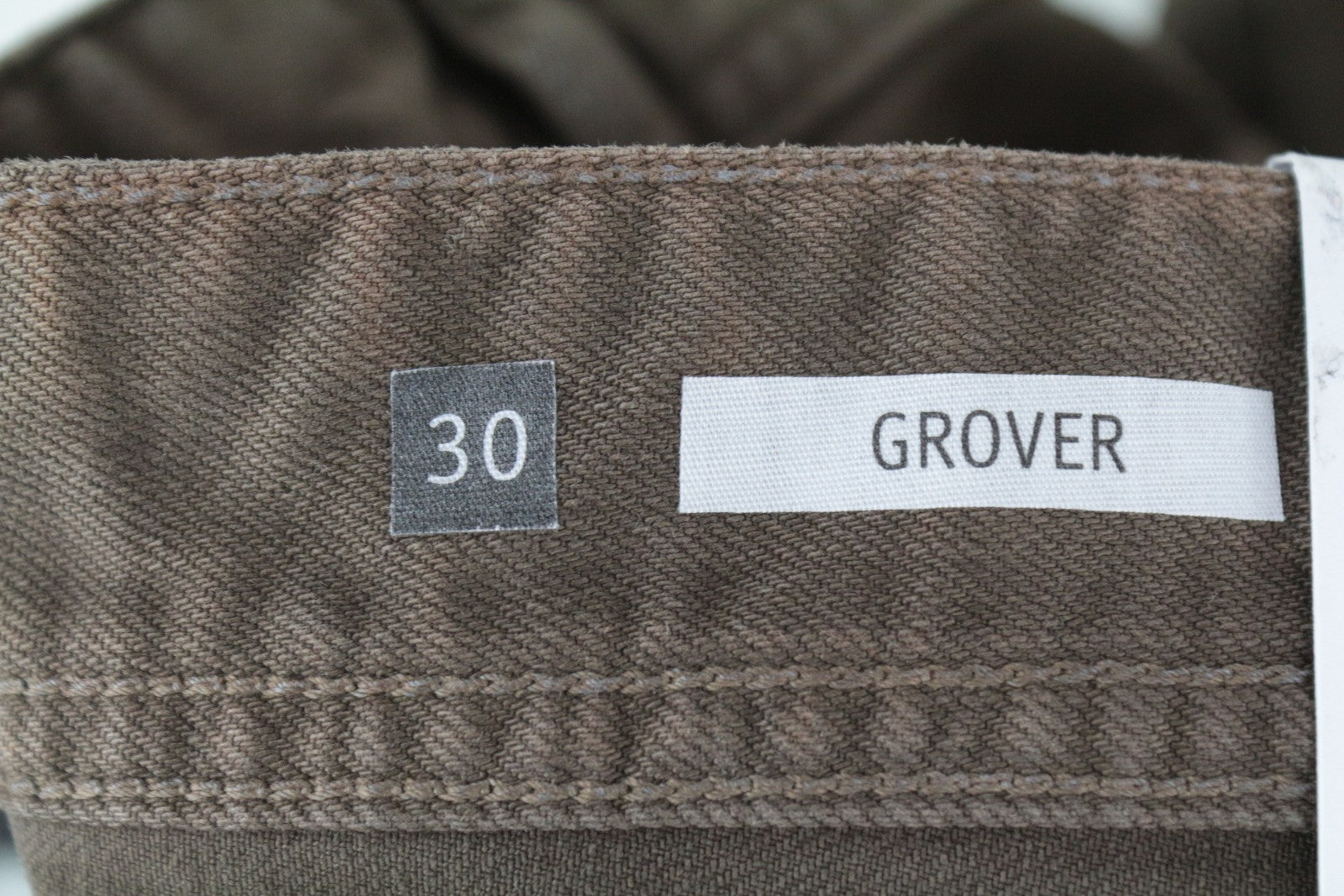 REPLAY Grover Men Jeans W30/L34 Button-Fly Brown Straight Fit Stretch Classic