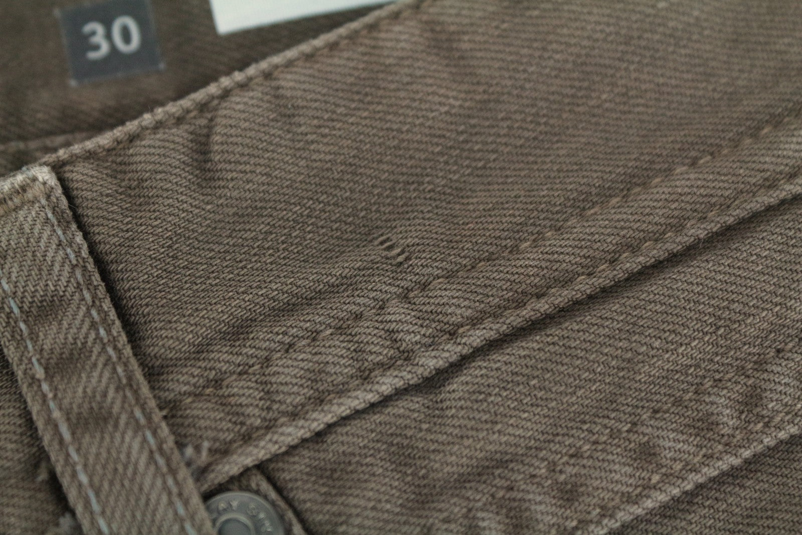 REPLAY Grover Men Jeans W30/L34 Buttoned Stretch Mid-Brown Straight Mid-Rise