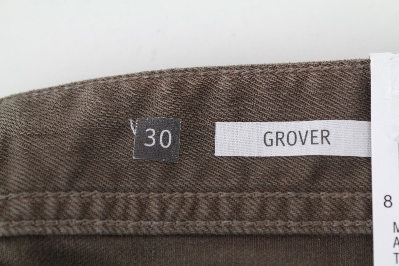 REPLAY Grover Men Jeans W30/L32 Buttoned Brown Straight Fit Stretch Bull Denim