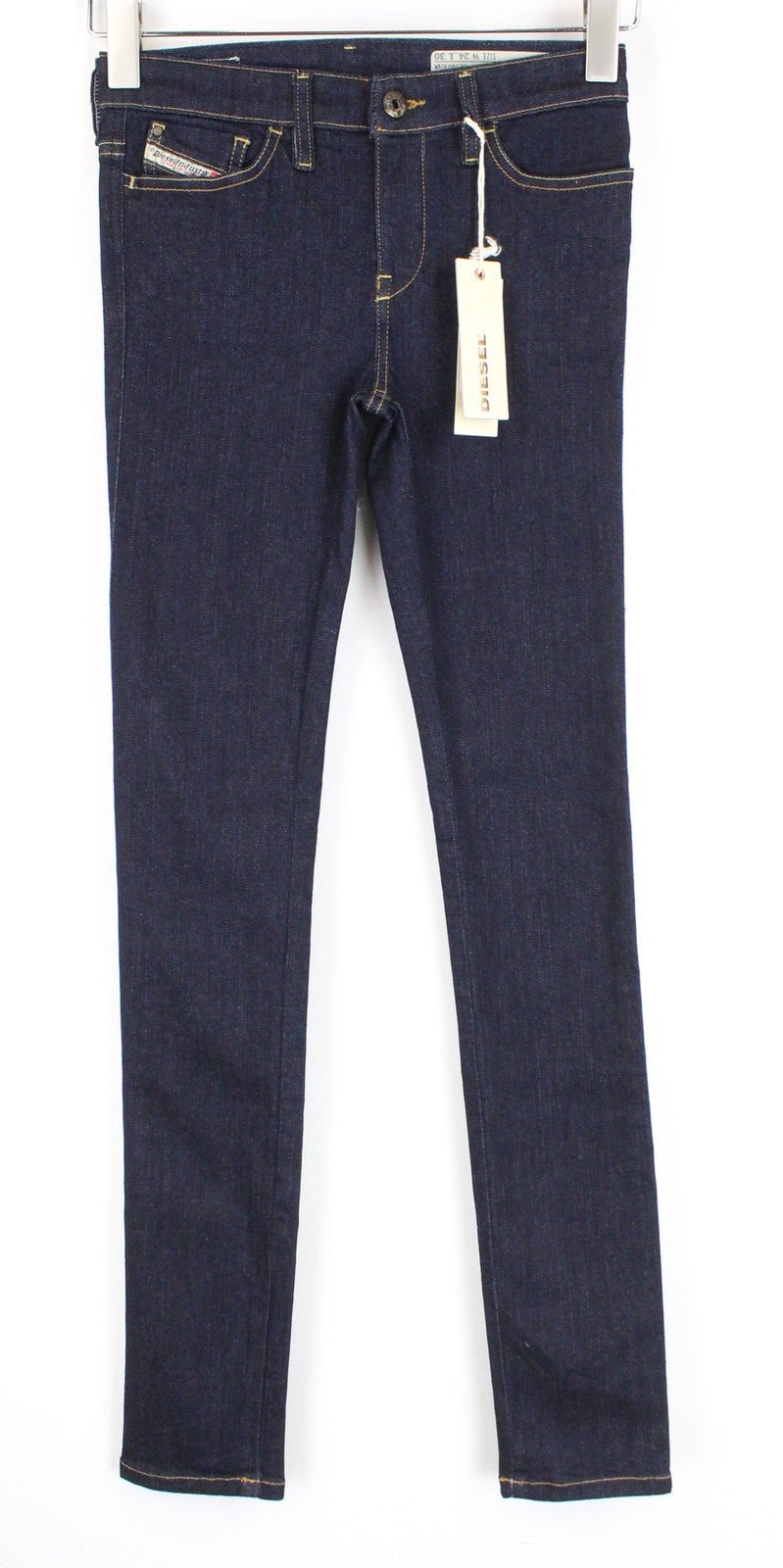 DIESEL Skinzee 0813C Women Jeans W24/L30 Super Slim Skinny Dark Blue Girls