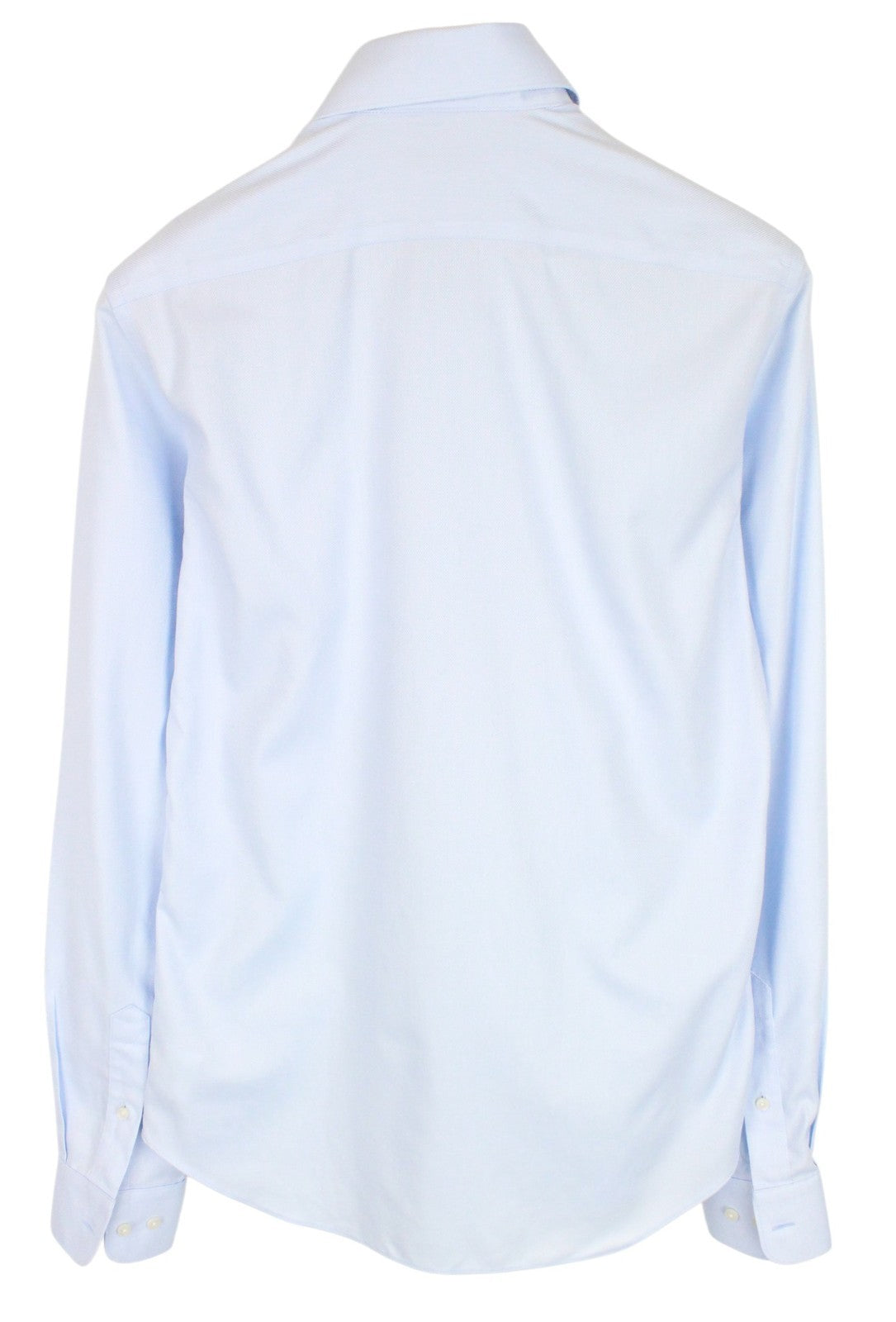 SUITSUPPLY Men Formal Shirt 35 Twill Blue Button-Up Slim Fitted Pure Cotton