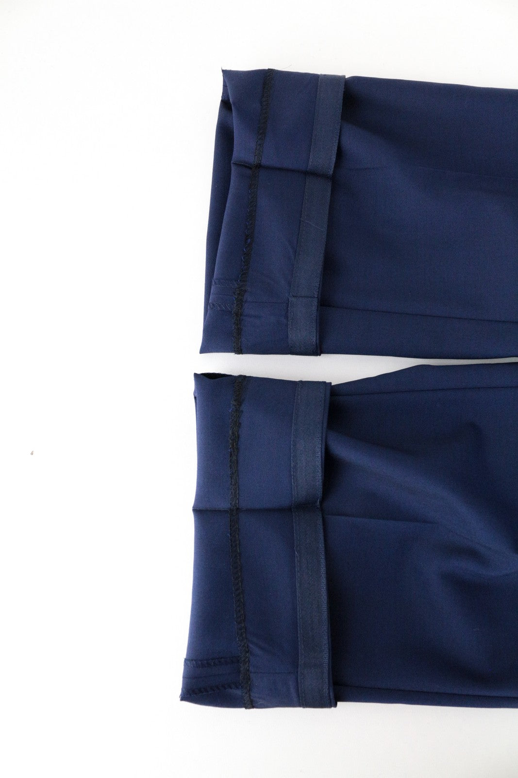 SUITSUPPLY Brescia Men Trousers UK40R Straight Fit Classic Pure Wool Mid-Blue