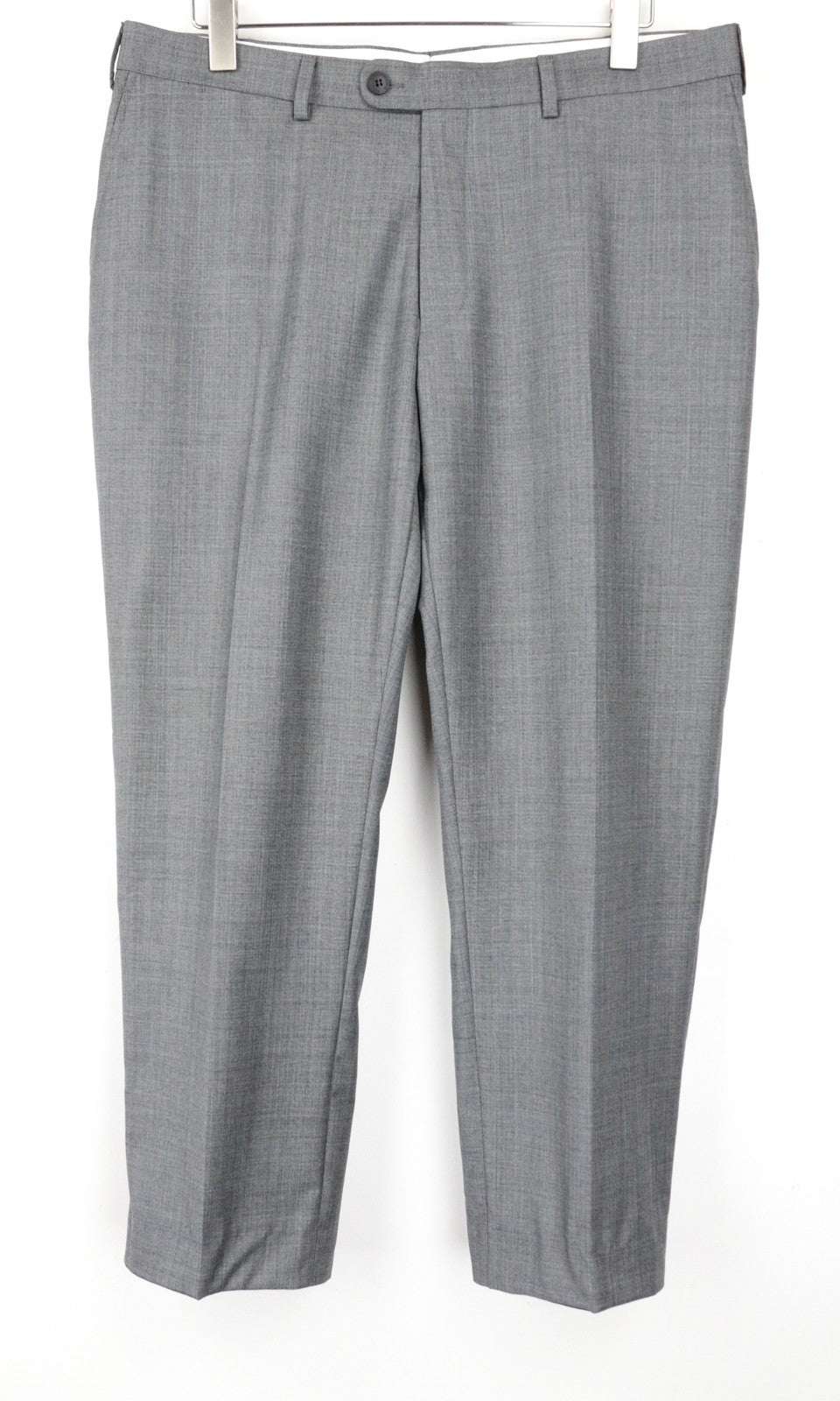 SUITSUPPLY Brescia Int Men Trousers UK44R Pure Wool Mid-Grey Melange Straight