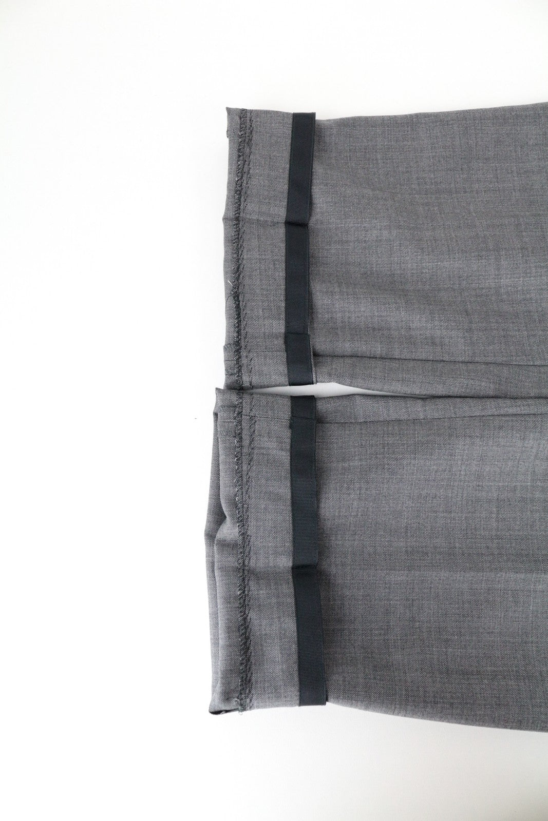 SUITSUPPLY Brescia Int Men Trousers UK44R Pure Wool Mid-Grey Melange Straight