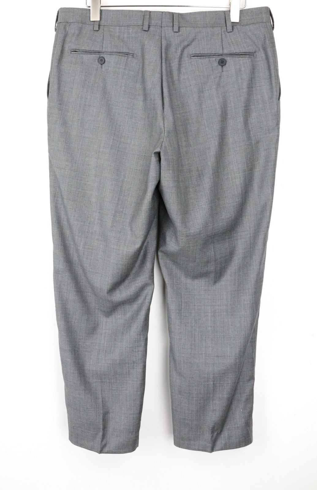 SUITSUPPLY Brescia Int Men Trousers UK44R Pure Wool Mid-Grey Melange Straight