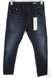 DIESEL Krooley-Ne 0686F Men Jeans W26 Taper Boys Denim Drawstring Sweat Jogg