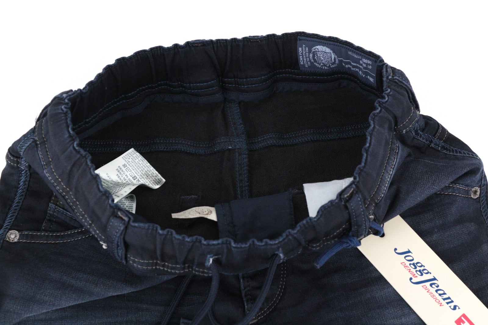 DIESEL Krooley-Ne 0686F Men Jeans W26 Taper Boys Denim Drawstring Sweat Jogg