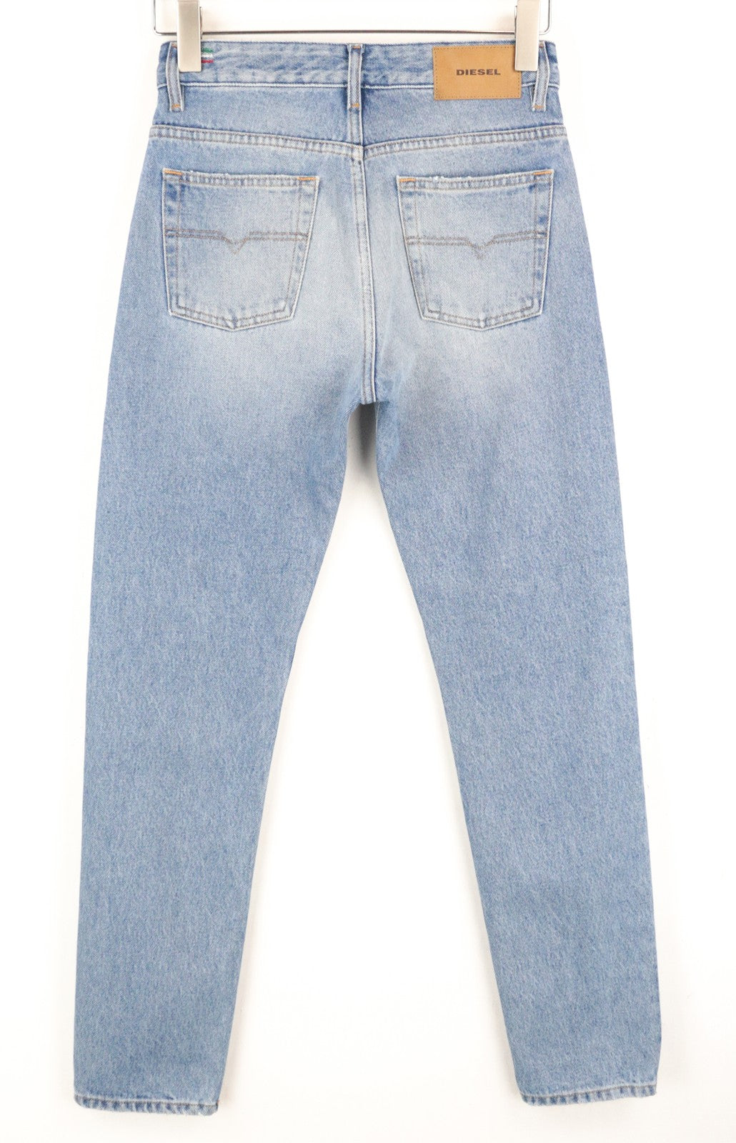 DIESEL Neekhol 0076J Women Jeans W24/L30 Straight Pure Cotton Blue Girls Washed