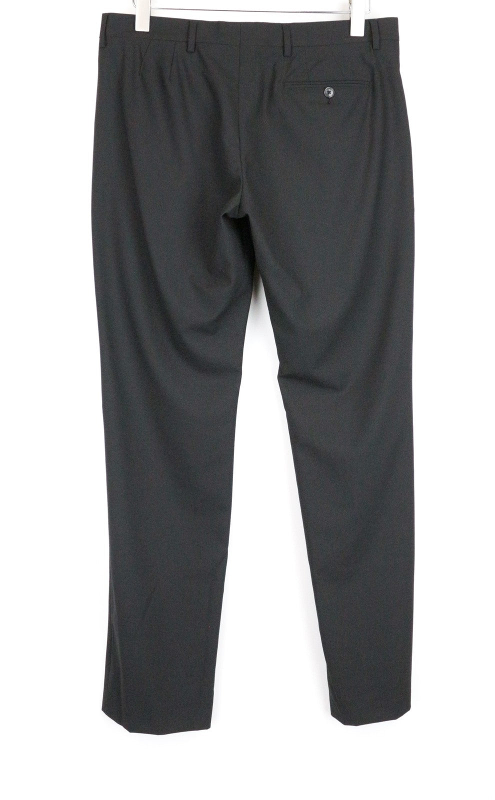 RICHMOND X Men Trousers 48 Black Zip-Fly Plain Chino Styled Classic Pocketed