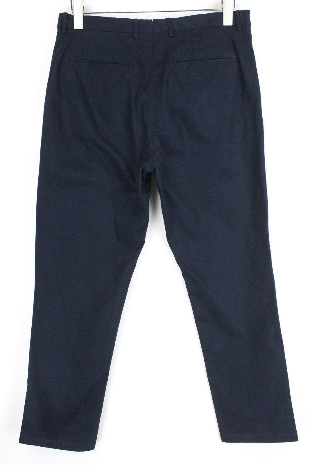 SUITSUPPLY Porto Novo Men Trousers UK32R Cotton Blend Stretch Dark Blue Lined
