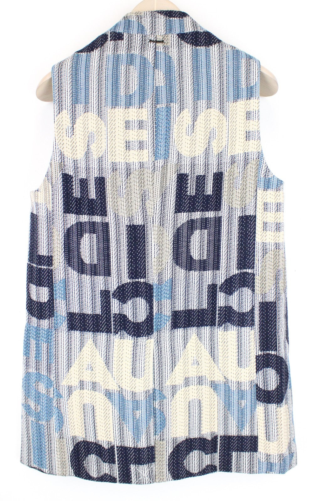 DESIGUAL Chaq Letters Women Waistcoat M Pocketed Pull On Abstract Logo Print
