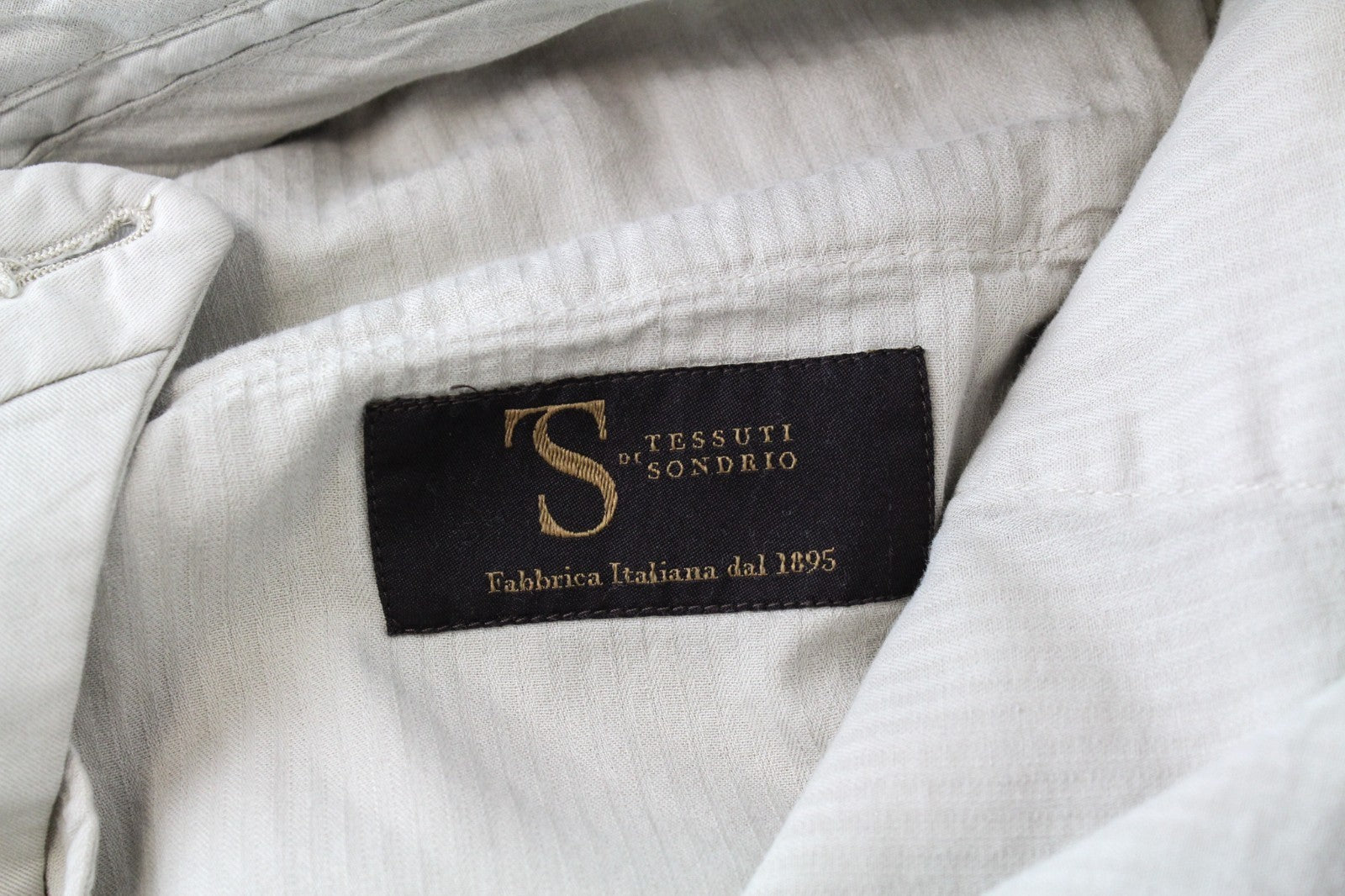 SUITSUPPLY Men Trousers Zip-Fly Beige Cotton Stretch Classic Formal