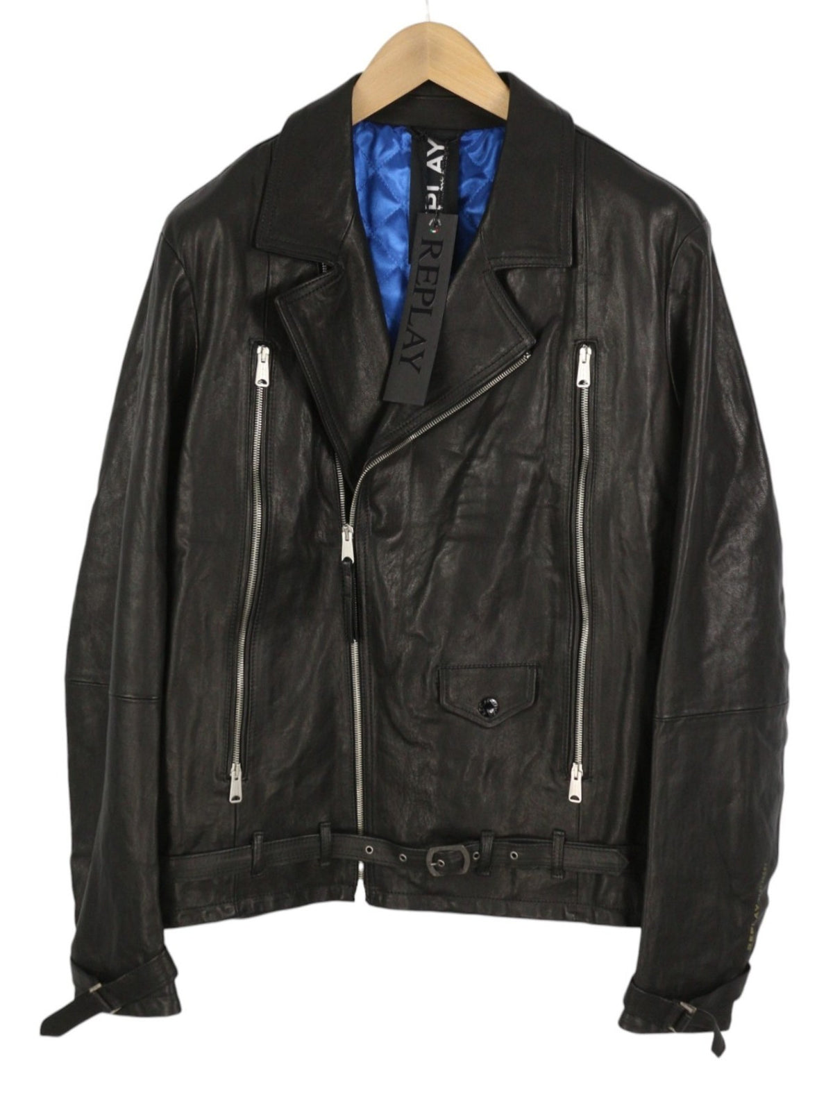 Schwarze Lederjacke