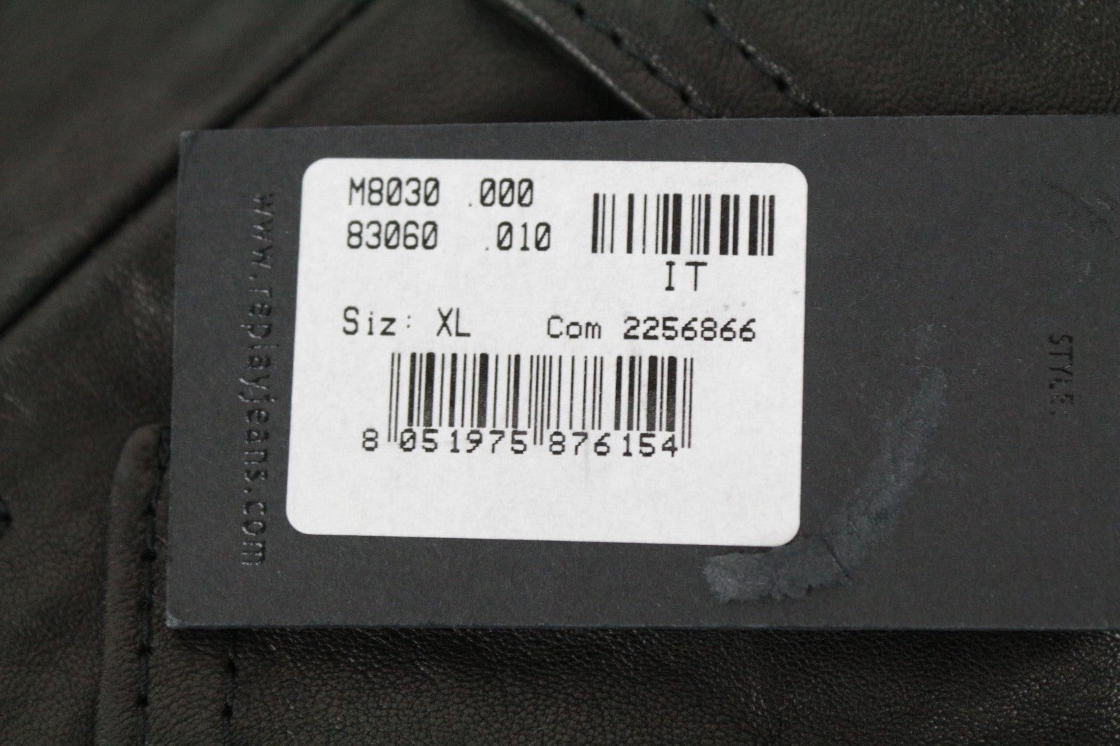 REPLAY Men Jacket XL Biker Black Lined Belted Collared Pure Lambskin RRP499