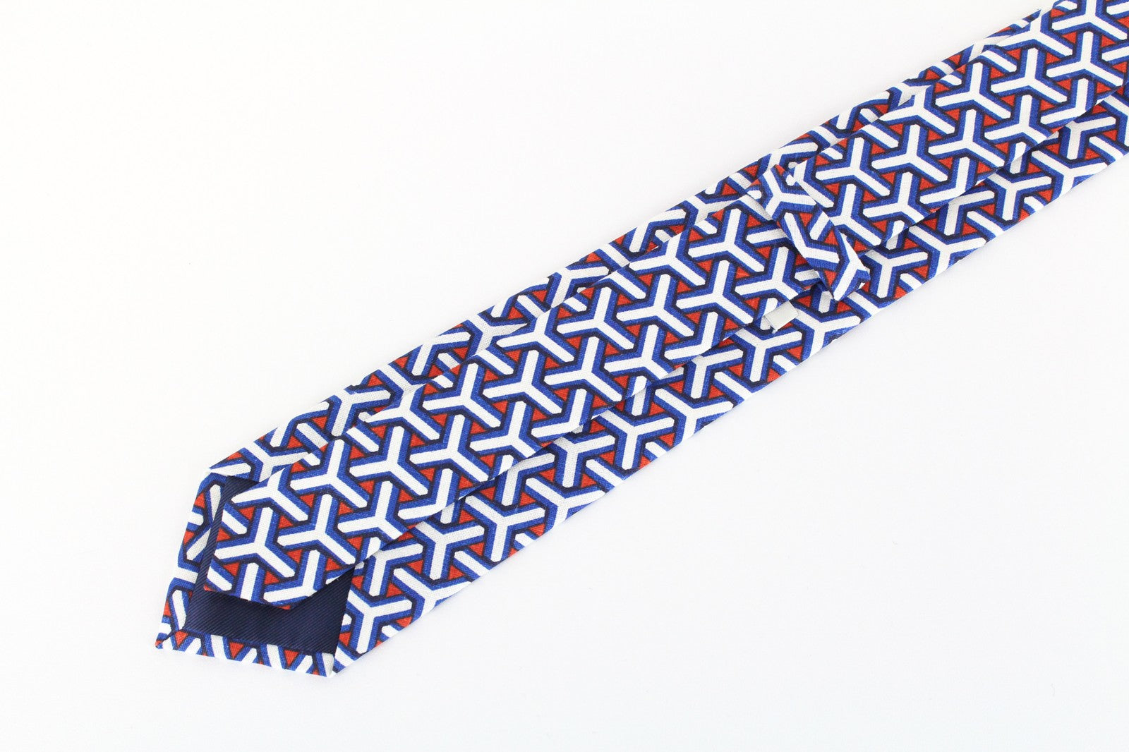 SUITSUPPLY Men Tie 148 x 8 cm Pointed-End Abstract Linen Cotton Blend Colourful