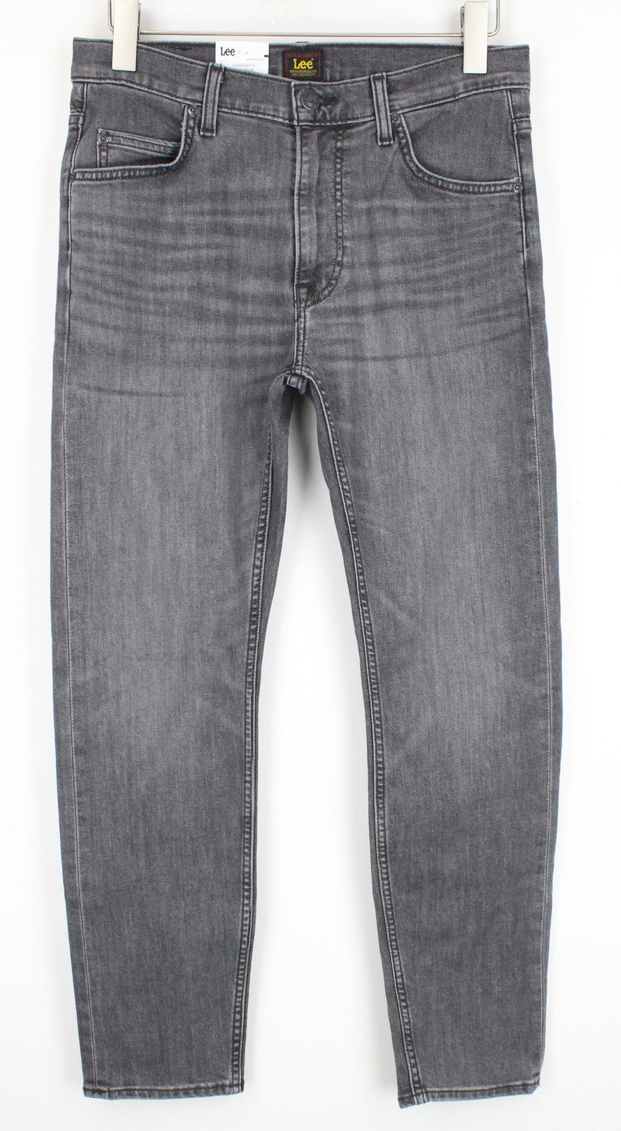 LEE Rider Men Jeans W30/L32 Slim Fit Wash Cotton Stretch Grey Denim