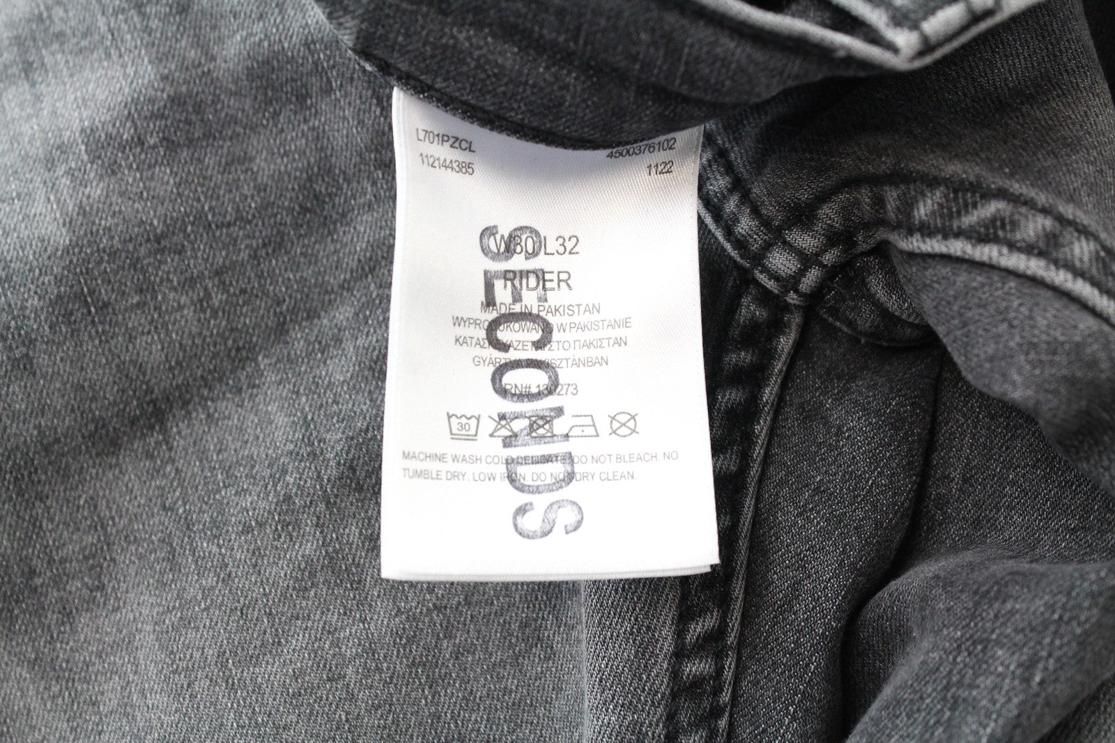 LEE Rider Men Jeans W30/L32 Slim Fit Wash Cotton Stretch Grey Denim