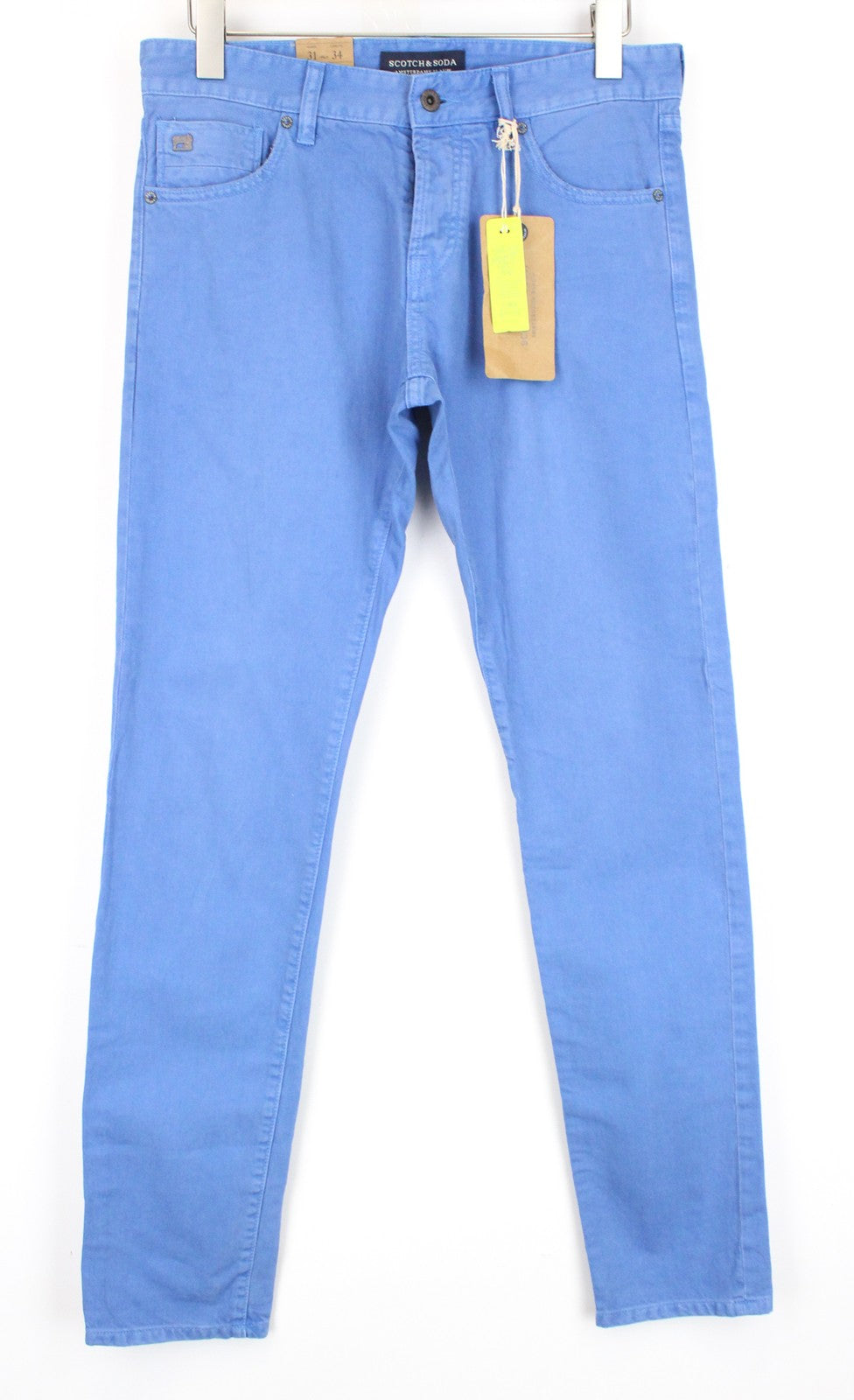 SCOTCH & SODA Ralston Men Jeans W31/L34 Slim Fit Dyed Pure Cotton Blue Denim
