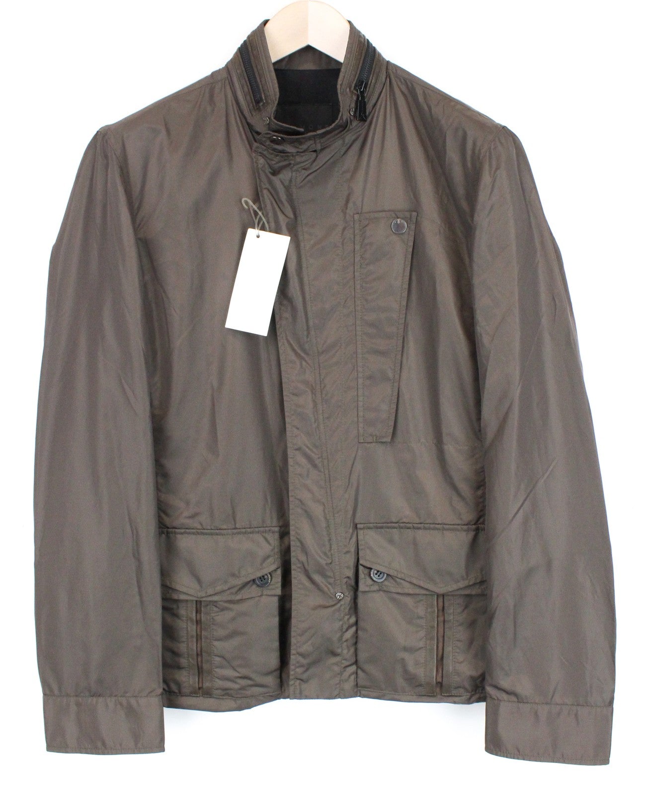 RICHMOND Men Jacket 48 Brown Lightweight Single-Breasted Long Sleeved Casual