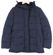 MAISON SCOTCH Women Jacket S Blue Lined Padded Hooded Single-Breasted Casual