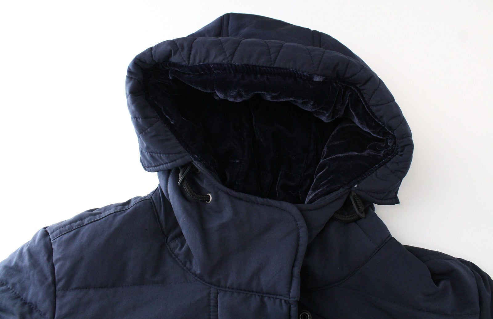MAISON SCOTCH Women Jacket S Blue Lined Padded Hooded Single-Breasted Casual