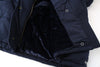 Blaue Polyesterjacke