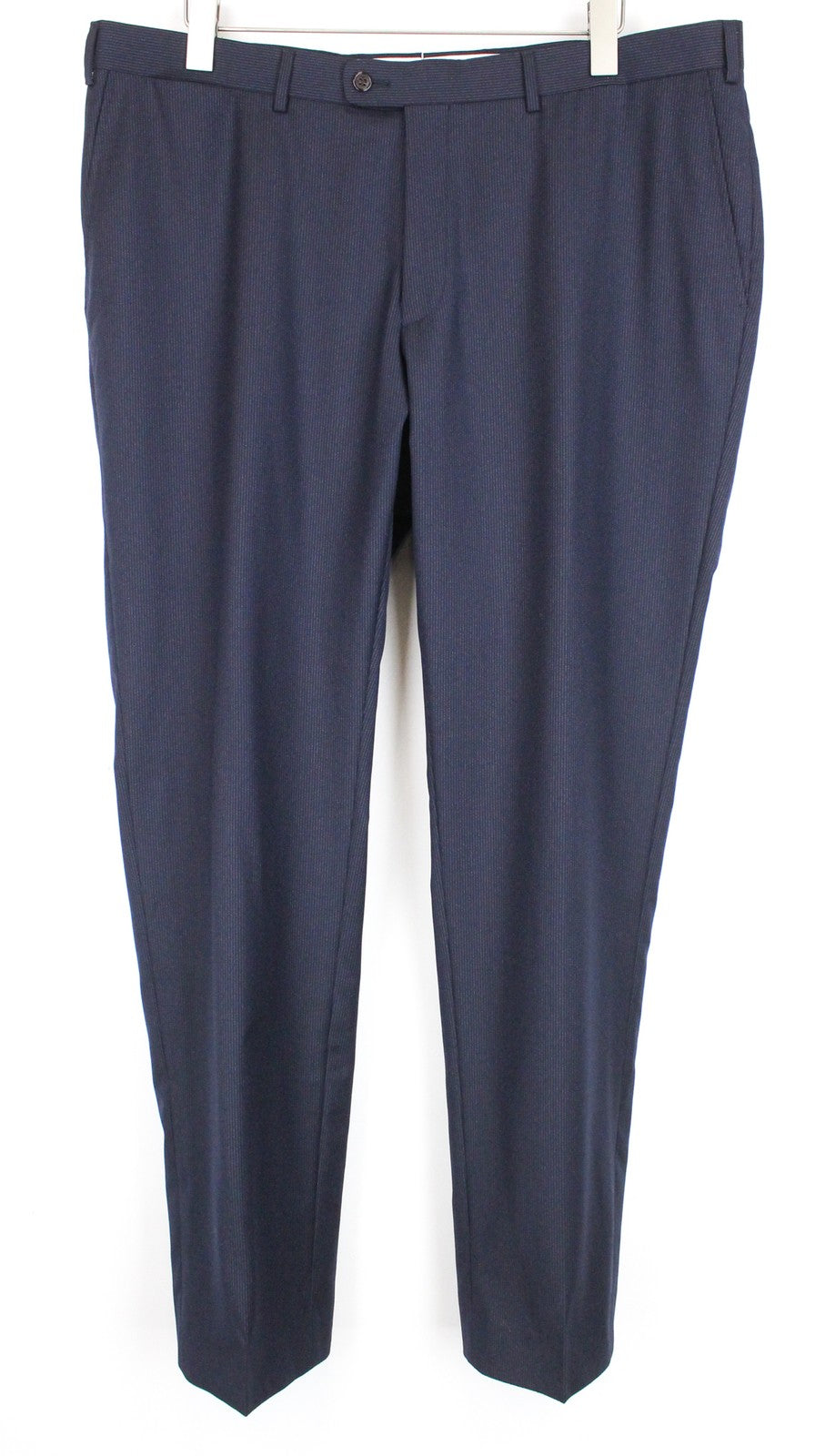 SUITSUPPLY Men Trousers UK42S Classic Pleated Front Navy Pure Wool Lined
